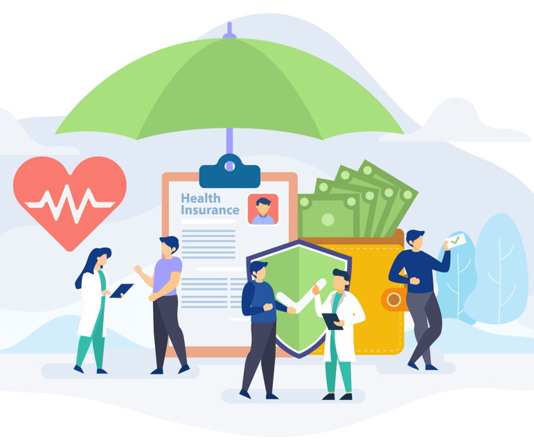 Exchange act. Картинка страхование на фон. Insurance illustration PNG.